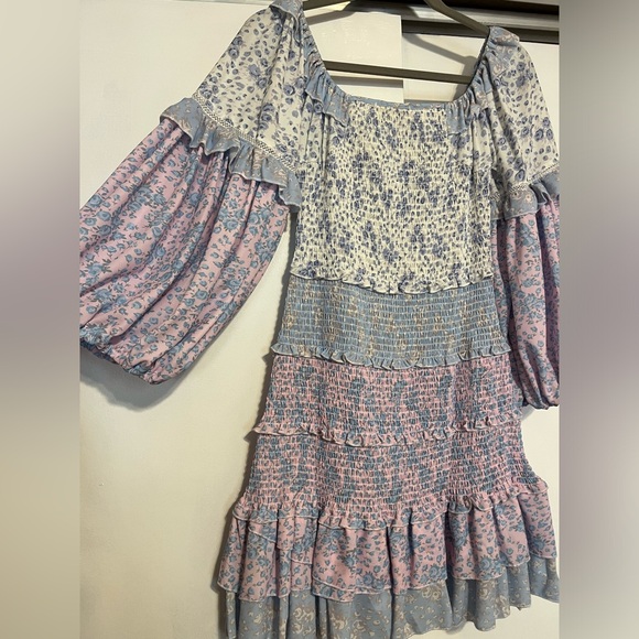 Smocked Mini Dress Size Small - Picture 5 of 5